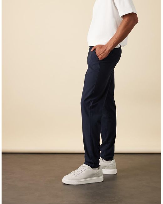 ASOS Blue Tapered Chinos for men