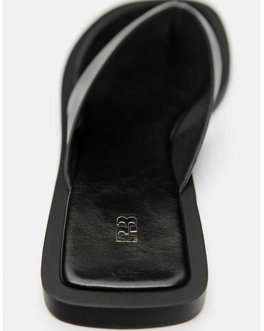 Pull&Bear Black Flat Sandals