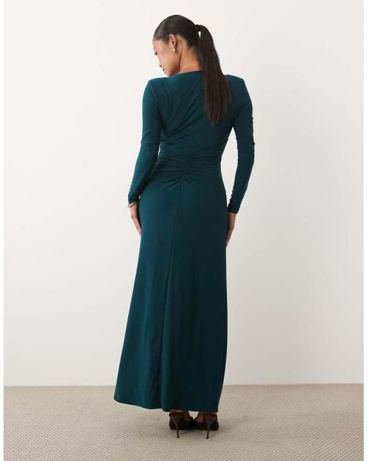 Forever New Blue Slinky Twist Front Maxi Dress