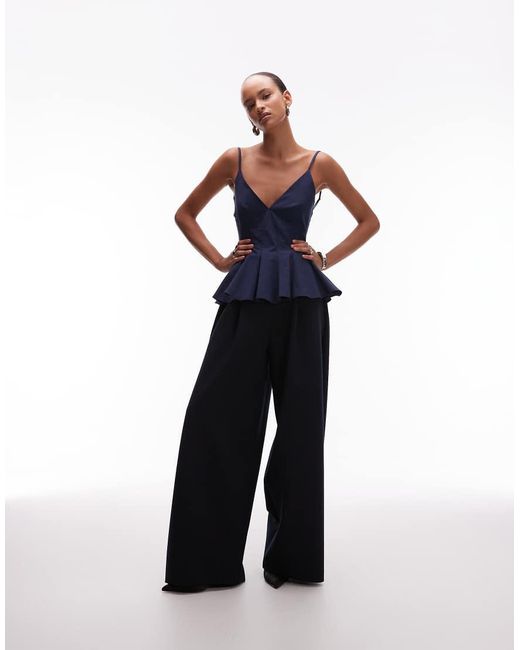 Pantaloni A Cilindro Oversize di ASOS in Blue