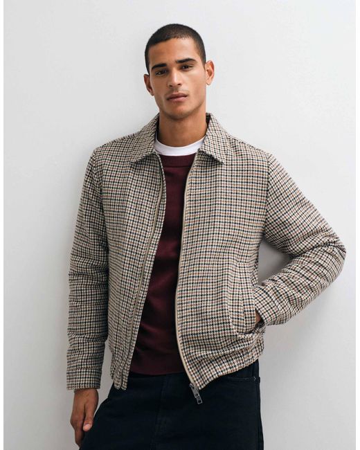 Threadbare Gray Faux Wool Collared Jacket for men