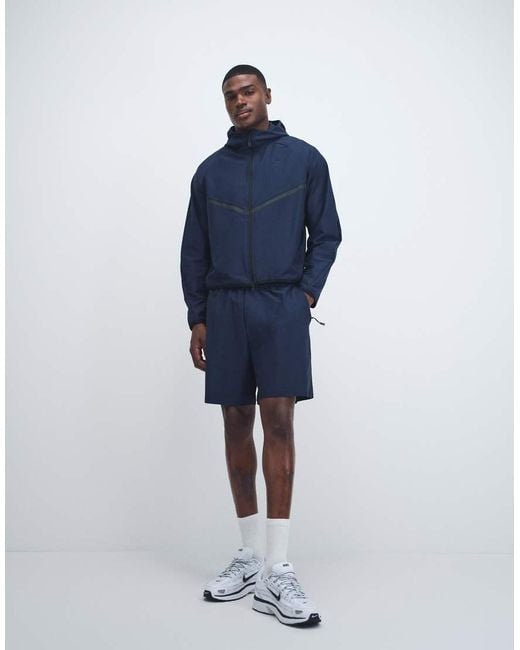Nike Blue Tech Shori Full Zip Hoodie Track Jacket for men