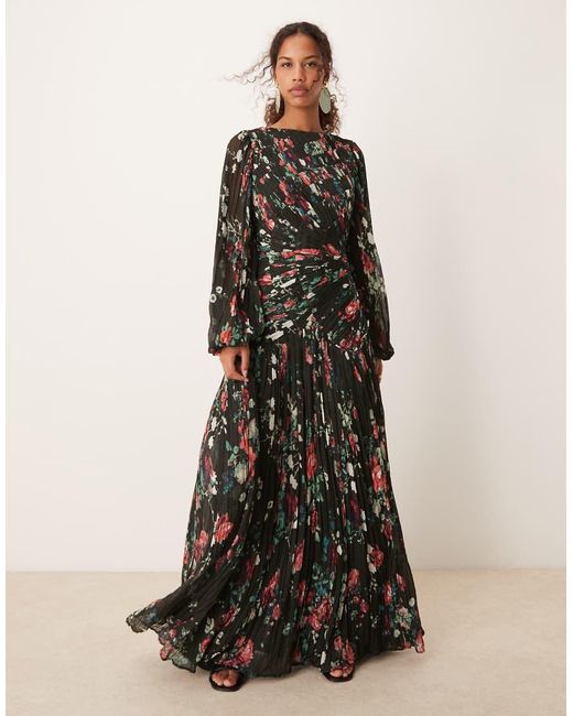 Long Sleeve Elegant Long Black Dress ASOS EDITION Garden Floral Embroidered Maxi  Dress In Pink ASOS