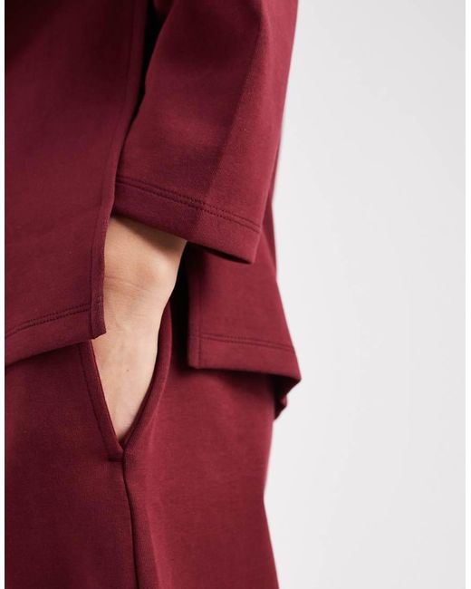 ASOS Red Interlock Barrel Leg Jogger