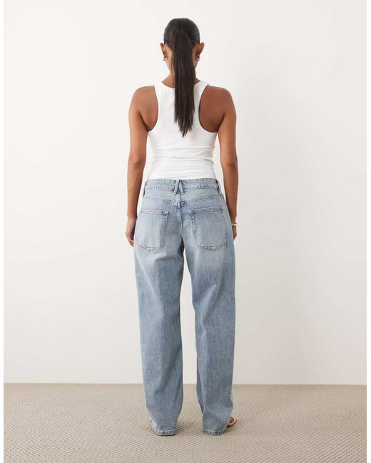 Good American Petite Blue Good 90's High Waist Straight Leg Jeans