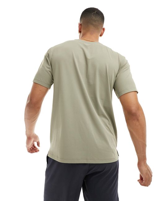 Icon - confezione da 2 t-shirt da allenamento ad asciugatura rapida antracite e kaki con logo di ASOS 4505 in Gray da Uomo