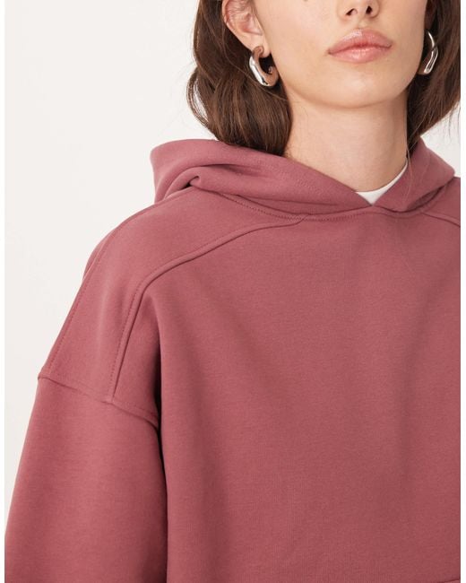 ASOS Red Premium Heavyweight 500gsm Hoodie With Balloon Sleeve