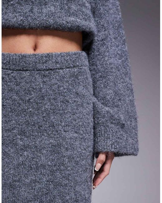 ASOS Minirok Met Wollook in het Blue