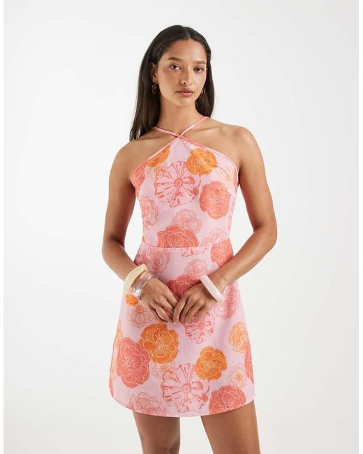 Vero Moda Red Halter Mini Dress