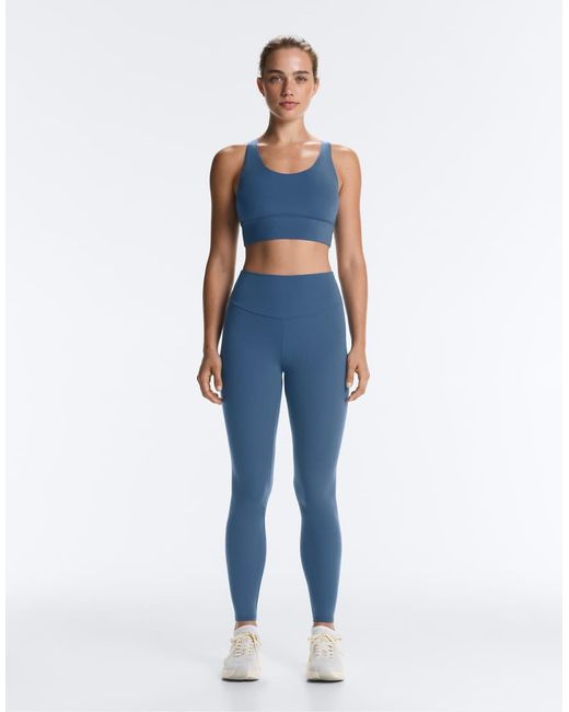 Oysho Blue Comfortlux High-Rise Ankle-Length Leggings