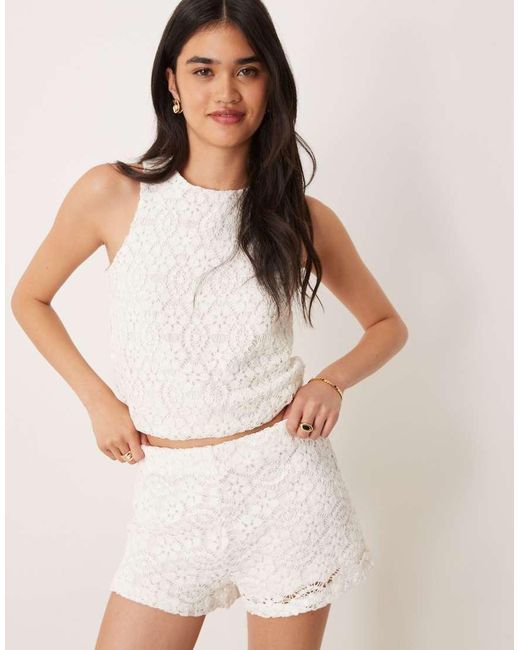 Mango Natural Cotton Crochet Short Co-ord