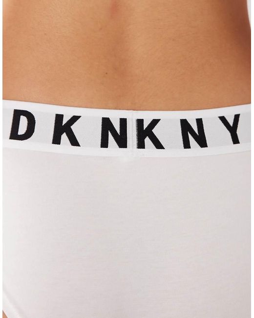 DKNY White Cozy Boyfriend Bikni Brief