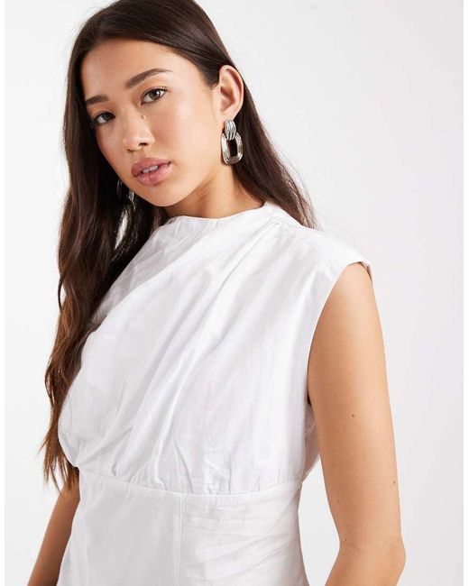 ASOS White Ruched Corset Top