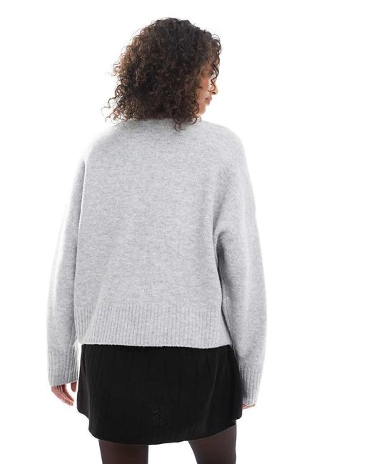 Vero Moda Gray Soft O-neck Jumper