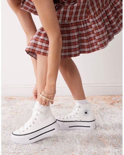 Converse White Chuck Taylor All Star Lift Double Stack Sneakers