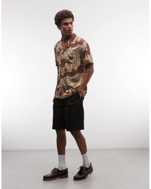 Stan Ray Brown Short Sleeve Camo Print Shirt for men