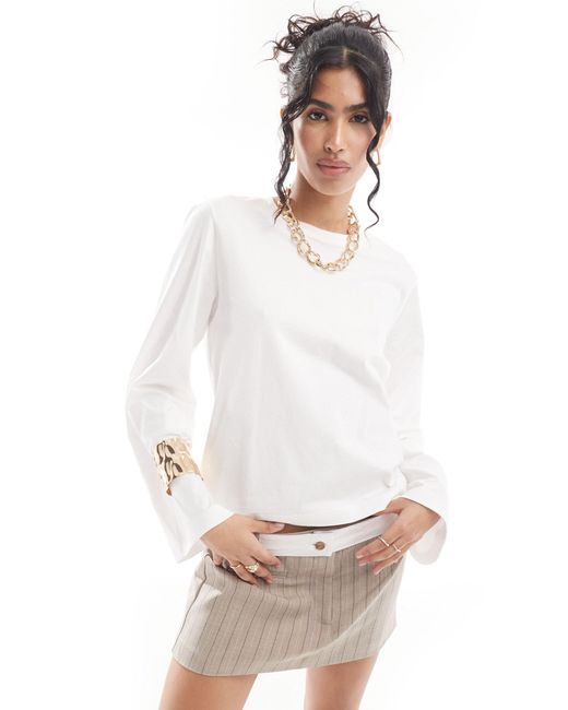 & Other Stories White Long Sleeve Top
