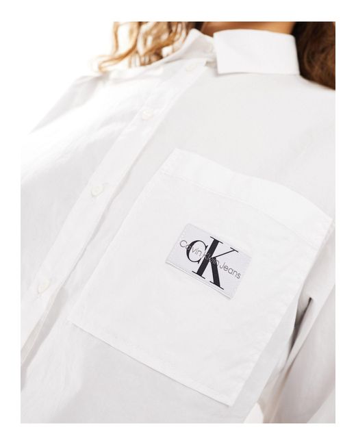 Camisa corta blanca Calvin Klein de color White