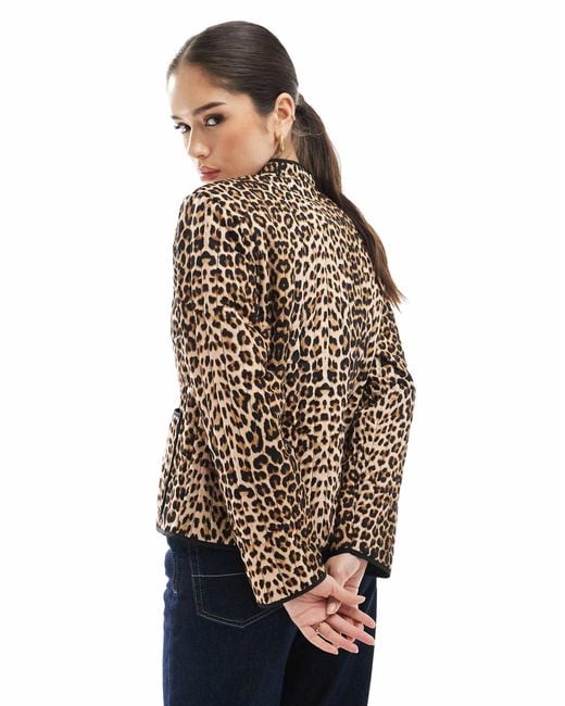 Vero Moda Multicolor – steppjacke mit leopardenmuster
