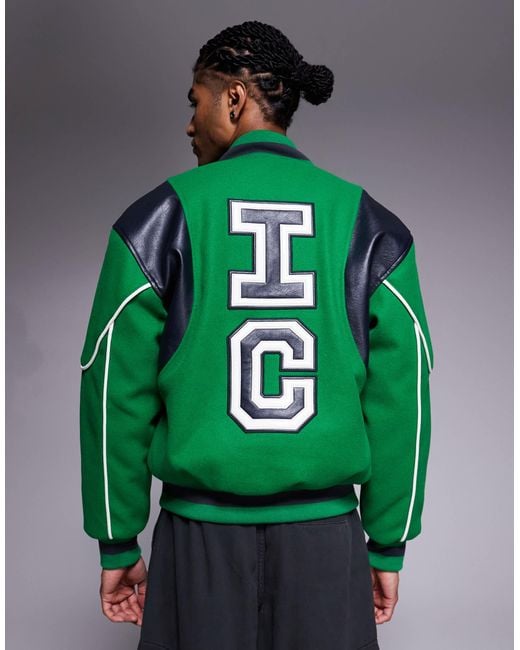 ICECREAM – college-bomberjacke in Green für Herren
