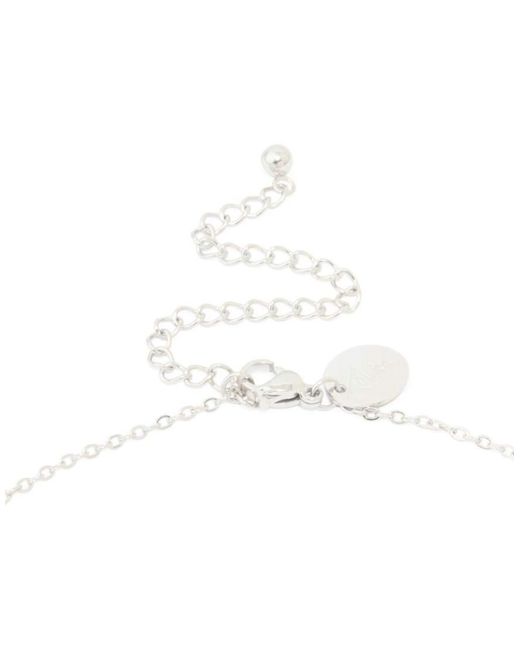 Lovisa White Waterproof Stainless Steel Large Bubble Letter T Necklace
