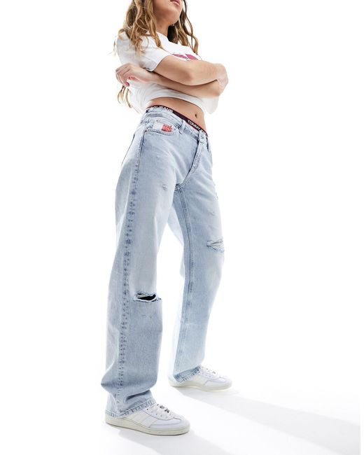 Tommy Hilfiger Blue Sophie Low Waisted Straight Jeans