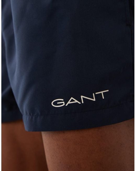 Gant Blue Quick Dry Logo Swim Shorts for men