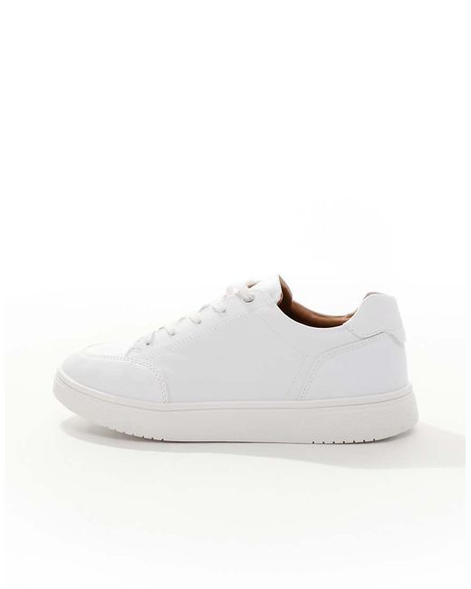 River Island White Mixed Texture Trainer for men