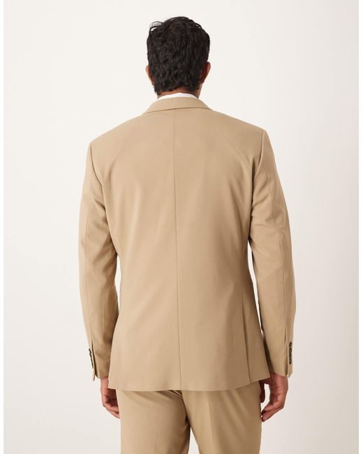ASOS Natural Double-breasted Regular Jacket for men