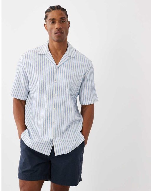 Jack & Jones Blue Premium Striped Short Sleeve Shirt for men