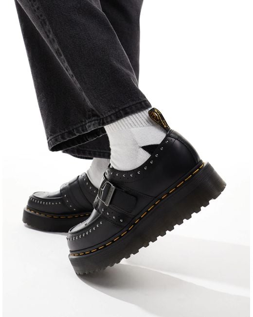 Dr. Martens Black Ramsey Quad Monk Shoes for men