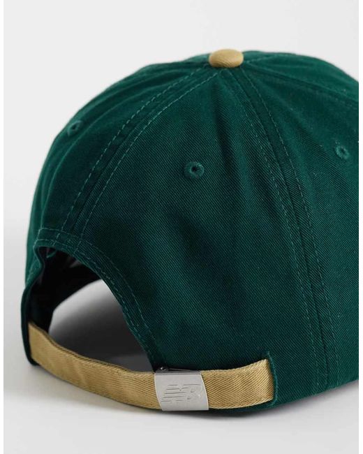 New Balance Green 6 Panel Athletics Cap