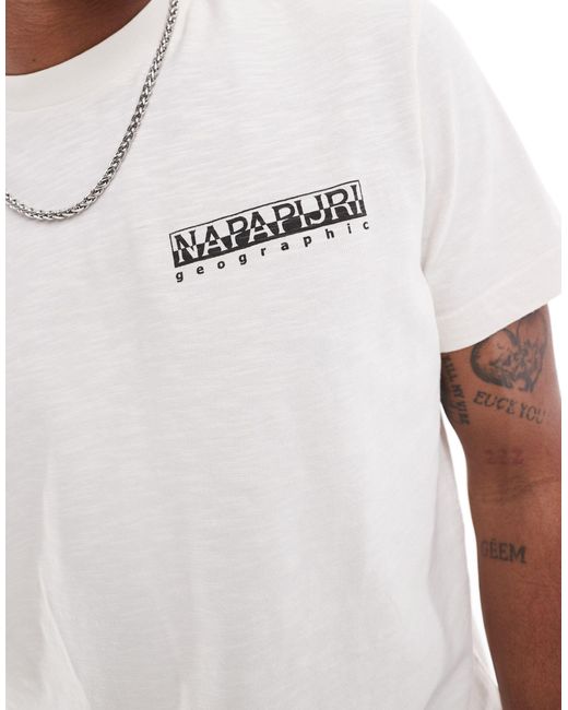 Napapijri – martre – t-shirt in White für Herren