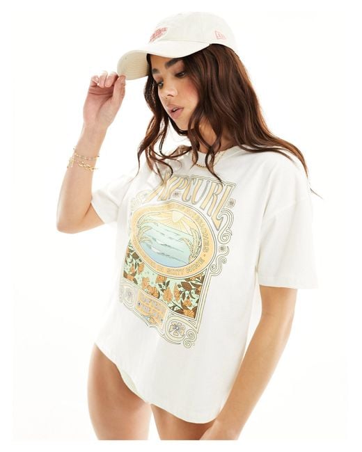 Rip Curl White Long Days Relaxed T-shirt