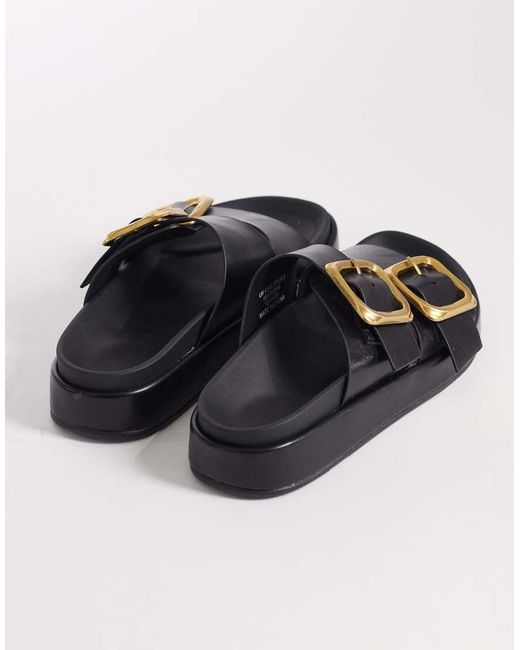 ASOS Blue Floyd Oversized Buckle Footbed Sandals