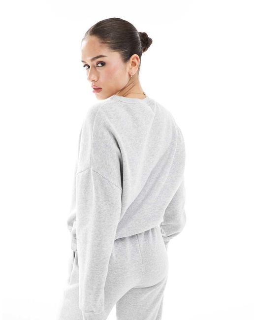 Sudadera Gris Claro Melange Con Cuello Redondo De (Parte De Un Conjunto) ONLY de color Gray