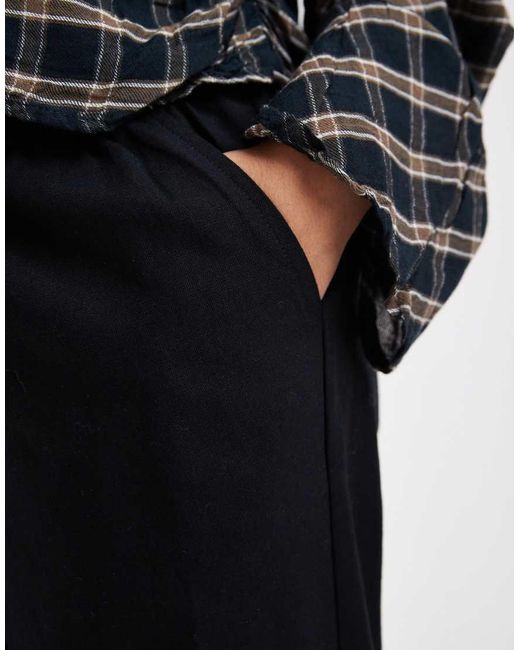 Mama.licious Black Mamalicious Maternity Tie Waist Linen Touch Trouser