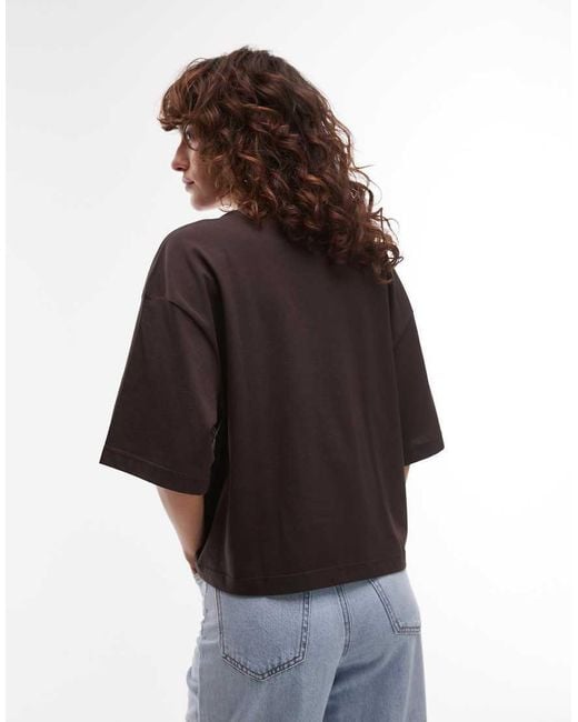 T-Shirt Oversize Squadrata di & Other Stories in Brown