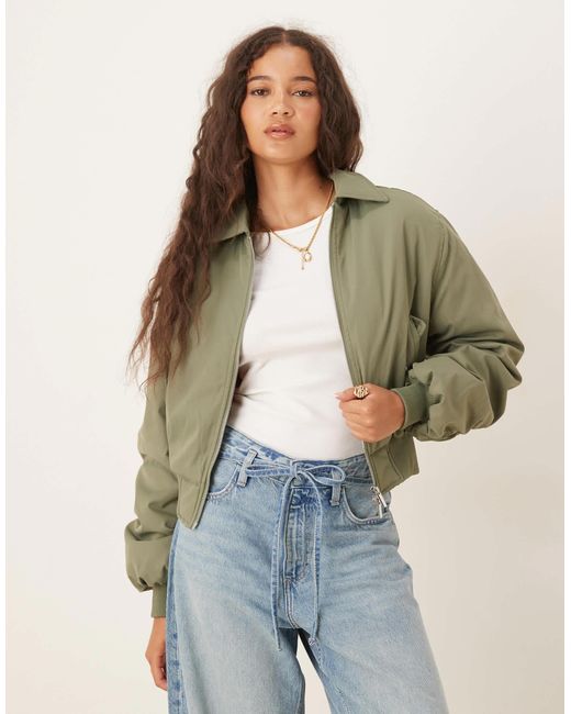Cotton On Natural Toby Bomber Jacket