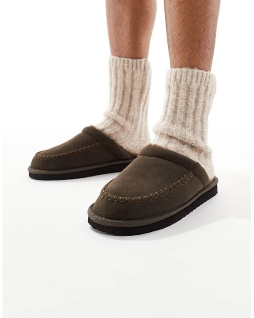 ASOS Brown Mule Slippers for men
