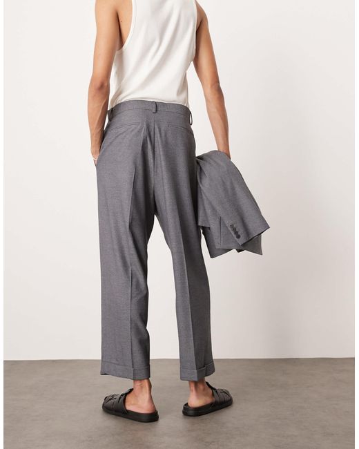 ASOS – strukturierte anzughose in Gray für Herren