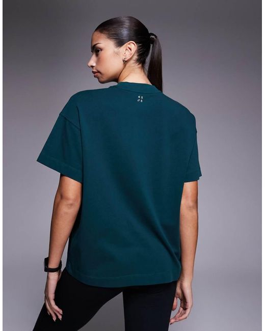 4505 Blue Icon Heavyweight Cotton Oversized T-shirt With Quick Dry Finish