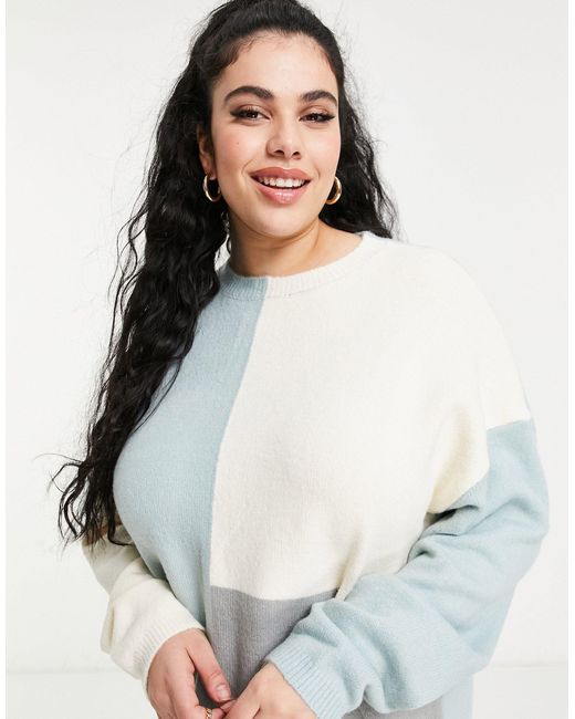 Missguided colour block jumper Clearance