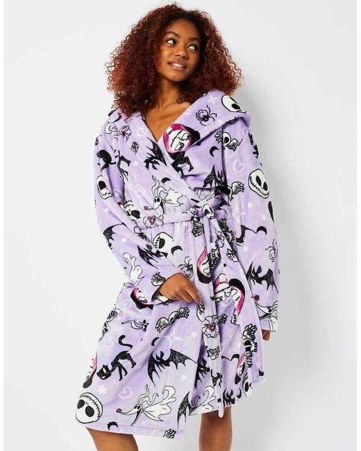Skinnydip London London Disney Nightmare Before Christmas Dressing Gown in Purple