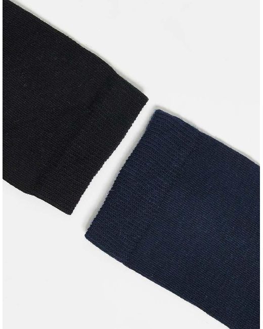 ASOS Blue 2 Pack Cotton Rich Socks for men
