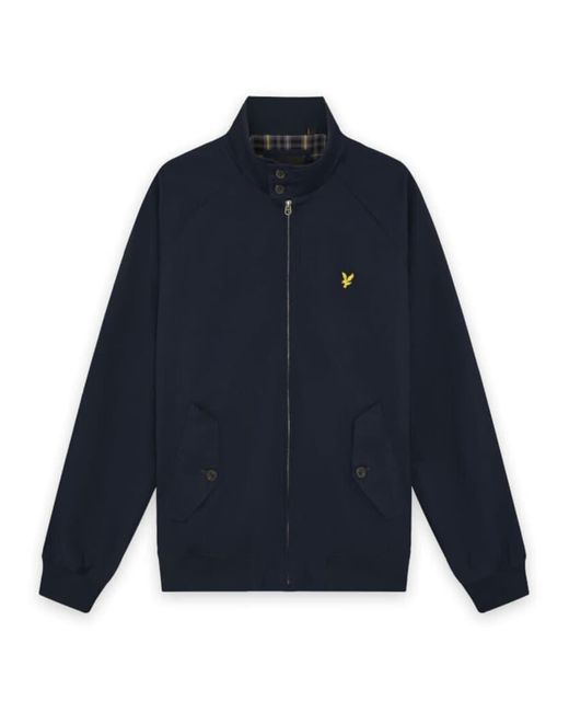 Lyle & Scott Blue Mid Jackets Cotton Harrington Jacket for men