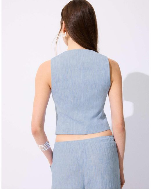 Stradivarius Blue – basic-weste