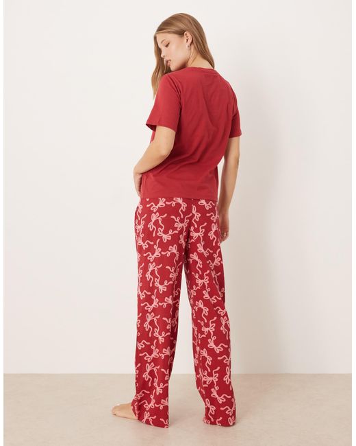 Threadbare Red – kurzärmliger pyjama