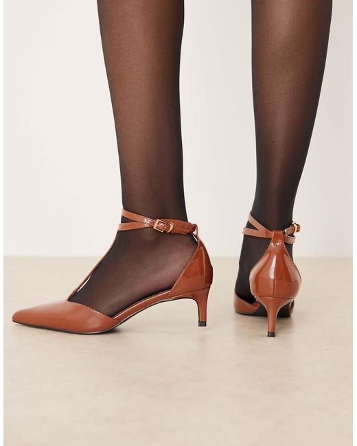 Raid Brown Tosha Kitten Heel Shoes