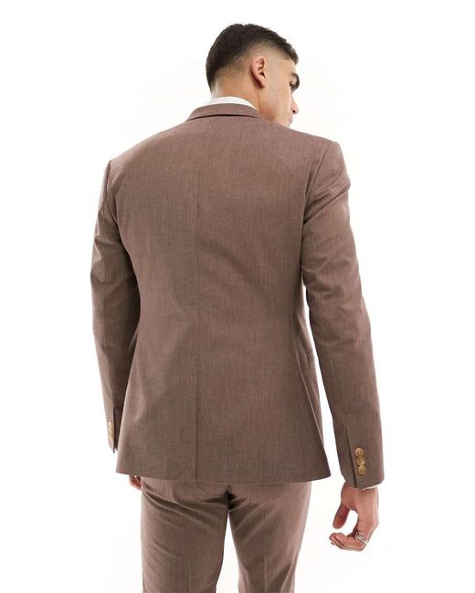 ASOS Natural Slim Suit Jacket for men